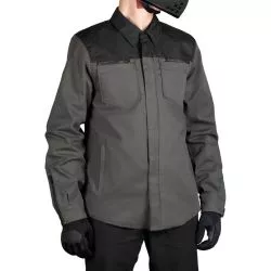 Blouson moto ICON Upstate Canvas CE Gris