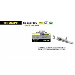 Silencieux PRO-RACE ARROW 71974PRN Nichrom "Dark" noir - Triumph Scrambler 400X, Speed 400 2024 et +