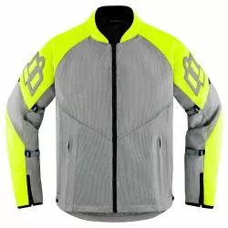 Blouson moto ICON Mesh AF Jaune haute visibilité