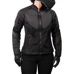 Blouson moto Femme ICON Mesh AF Noir
