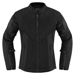 Blouson moto Femme ICON Mesh AF Noir
