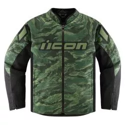 Blouson moto ICON Hooligan CE Tigersblood Vert