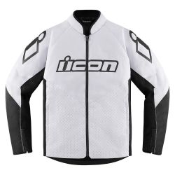Blouson moto ICON Hooligan CE Blanc