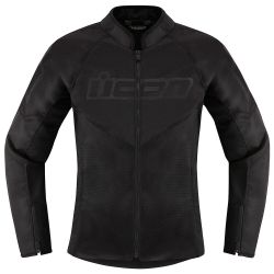 Blouson moto Femme ICON Hooligan CE Noir