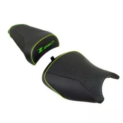 Selle Bagster READY LUXE noir liserés VERTS CELADON pour Kawasaki Z650 et Ninja 650 2020 et +