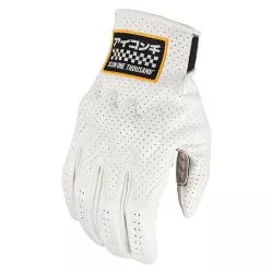 Gants moto Icon Slabtown Blanc