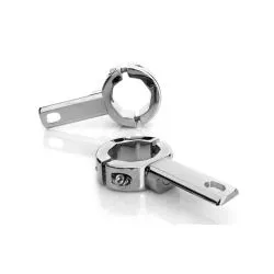 Support pour feux additionnels DENALI ou autre sur tubes de fourche Ø39-49mm chrome