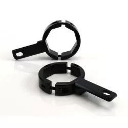 Support pour feux additionnels DENALI ou autre sur tubes de fourche inversée Ø50-60mm noir