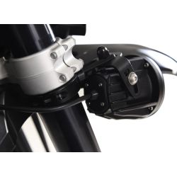 Support pour feux additionnels DENALI ou autre sur tubes de fourche inversée Ø50-60mm noir