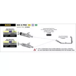 Silencieux INDY RACE ARROW 72656AKN Aluminium Dark Kove 800X PRO 2024 et +
