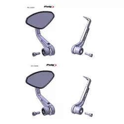 Adaptateur de rétroviseurs Puig 9584 droit ou gauche pour Kawasaki