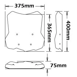 Pare-brise bas Isotta pour kit origine BMW F750GS 2018 et +