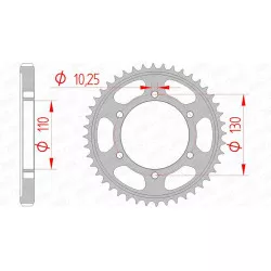 Couronne AFAM acier standard 12813 - 530