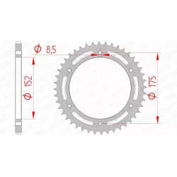 Couronne AFAM acier standard 12301 - 520
