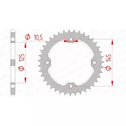 Couronne AFAM acier standard 12407 - 520