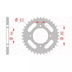 Couronne AFAM acier standard 12101 - 420