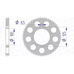 Couronne AFAM aluminium 48200 - 428