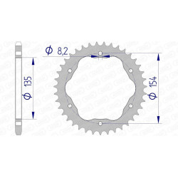 Couronne AFAM aluminium 51804 - 520