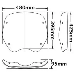 Pare-brise bas Isotta BMW R1200 Cruiser 1997-2004