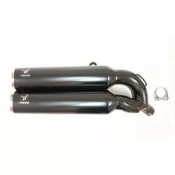 Silencieux d'échappement IXRACE Custom Black pour Kawasaki 500 Elimintor 2024 et +