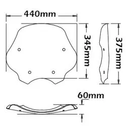 Pare-brise bas Isotta d'été BMW R1200R 2006-2010