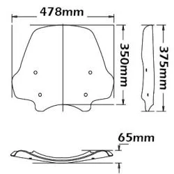 Pare-brise moyen Isotta BMW R1200R 2011-2014