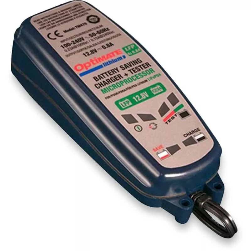 Chargeur de batterie moto Tecmate Optimate LITHIUM 0,8 ampères TM-470 (pour  batterie LITHIUM) - Tech2Roo
