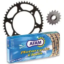 Kit chaîne AFAM 520MR2 13/52 standard - couronne ultra-light anodisé dur