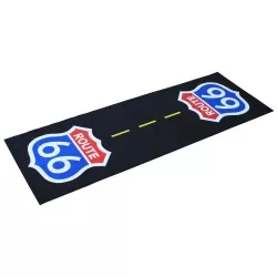 Tapis Moto ROUTE 66 pour garage, atelier, paddock ou showroom