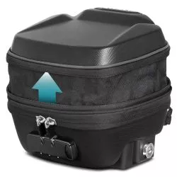 Sacoche de réservoir SHAD E03CL PRO Click System, extensible volume 3 à 4 Litres, avec serrure