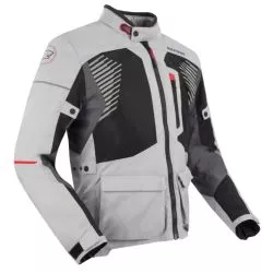 Veste moto BERING BAKUNDU Gris Noir Rouge