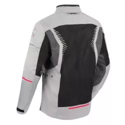 Veste moto BERING BAKUNDU Gris Noir Rouge