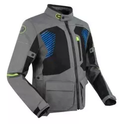 Veste moto BERING BAKUNDU Gris Noir Bleu