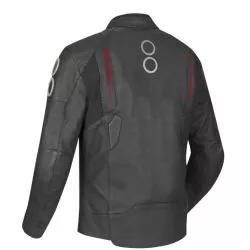 Blouson moto cuir BERING RADIAL Noir Rouge