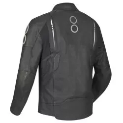 Blouson moto cuir BERING RADIAL Noir Blanc