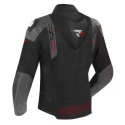 Blouson moto cuir BERING SNAP Noir Gris