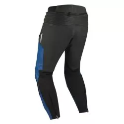 Pantalon moto cuir BERING SNAP Noir Bleu