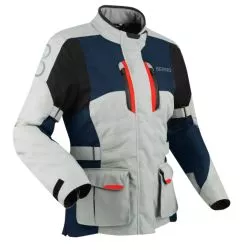 Veste moto femme Bering LADY SIBERIA Gris Bleu Rouge
