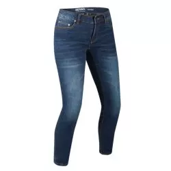 Jean moto femme BERING LADY TRUST TAPERED Bleu délavé