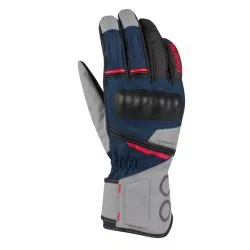 Gants moto BERING SIBERIA Gris Bleu Rouge