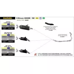 Silencieux INDY RACE EVO ARROW 72648PO Titane embout inox pour Suzuki VSTROM 800DE 2023 et +