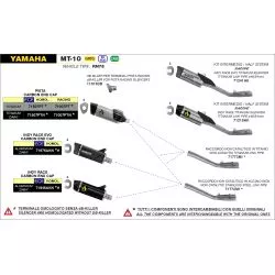 Raccord Racing 71772MI ARROW Inox non catalysé pour Yamaha MT10 2022 et +
