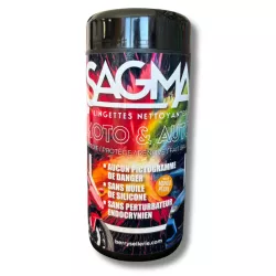 Pot de 36 lingettes nettoyantes SAGMA spéciales moto & auto