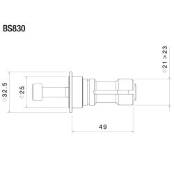 Adaptateur BS830B pour rétroviseurs RIZOMA sur roadster et scooter