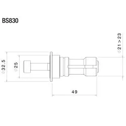 Adaptateur BS830B pour rétroviseurs RIZOMA sur roadster et scooter