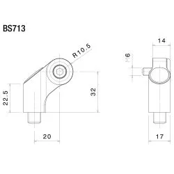Kit de montage BS713B pour rétroviseur Rizoma