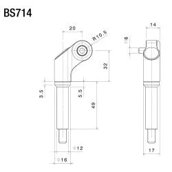 Kit de montage BS714B pour rétroviseur Rizoma