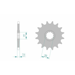Kit chaîne AFAM - Rieju MRT 5 2017-2023 - A420M 11/62 - Couronne arrière standard 