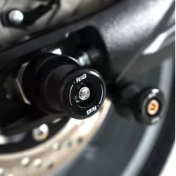 Protection de bas de fourche R&G RACING noir pour Suzuki GSX-8S, V-STROM 800DE 2023 et +, Suzuki GSX-8R 2024 et +