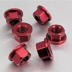 Kit écrous anodisés pour couronne arrière en 10 et 12mm
